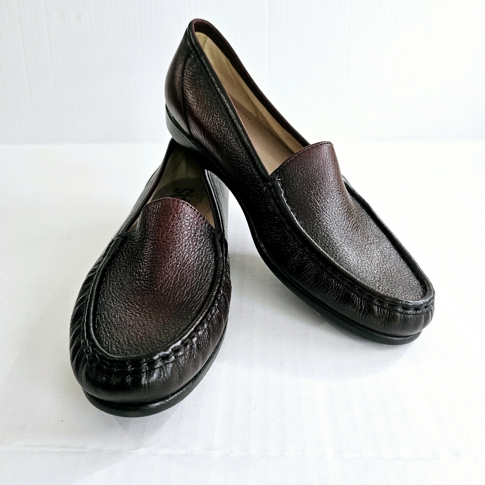 SAS Tripad Comfort loafers size 11 Narrow antique wine slip-on leather
